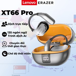 Lenovo ERAZER XT66 PRO Tai nghe AI Translator Tai nghe Bluetooth Tai nghe ASMR Tai nghe không dây Màn hình LED tuổi thọ cao 13 giờ Tai nghe không dây Bluetooth 5.4 có đèn LED Touc