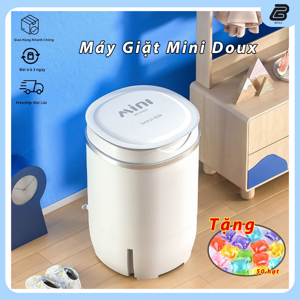 Máy Giặt Mini Gia đình, Máy Giặt Mini Kèm Sấy Giặt được Cả Quần áo Và Giày, Máy Giặt đồ Sơ Sinh
