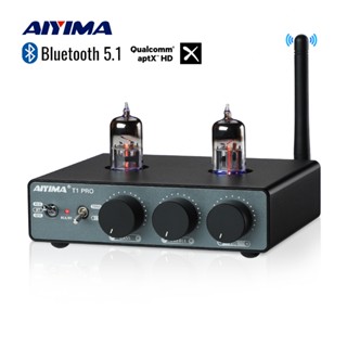 Aiyima T1 PRO Bộ khuếch đại tiền khuếch đại ống chân không Âm thanh gia đình RCA Bluetooth Đầu vào Bass Treble Điều khiển HiFi Stereo AUX 12V Kích hoạt
