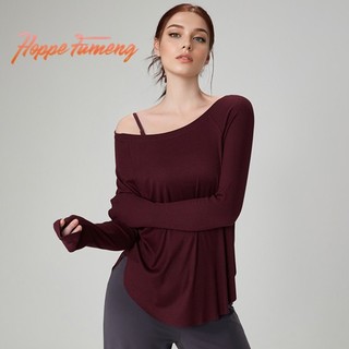 [Hoppe Fumeng] Áo dài tay nữ dáng rộng yoga phong cách thể thao