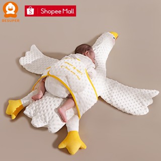 BESUPER Gối vịt trắng nằm sấp chống đầy hơi cho bé vải mịn thoáng mát cao cấp - kích thước 100x98cm