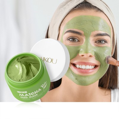 Mặt nạ bùn LAIUKOU Matcha Kiểm soát mụn Mặt nạ đất sét Làm sạch sâu 25g