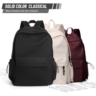 Balo nữ SISEA học sinh đơn giản nhẹ sức chứa lớn chống thấm nước màu trơn có 10 màu