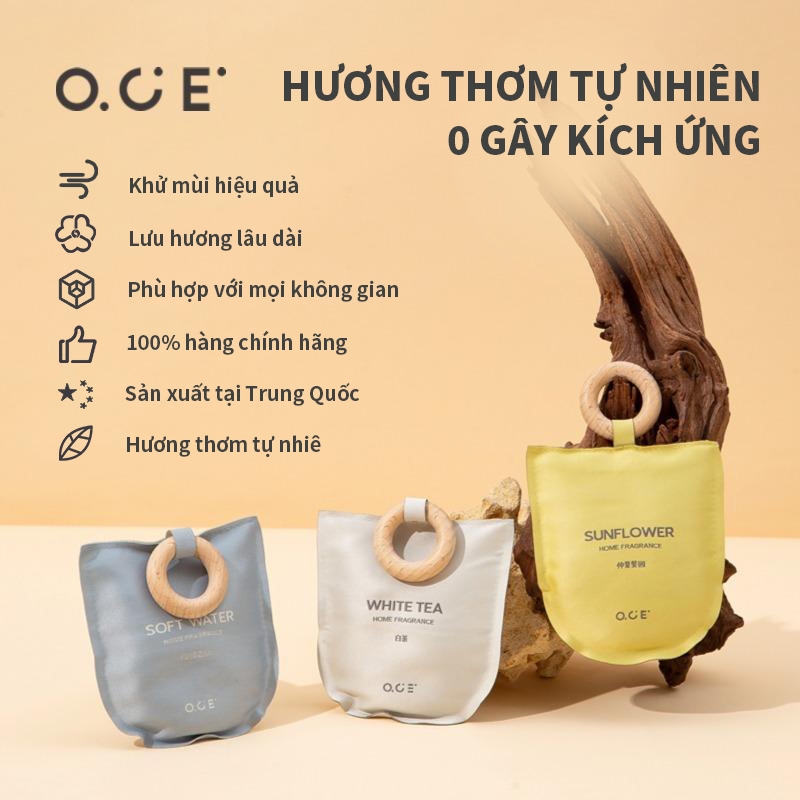 【OCE】Túi Thơm Gỗ, lưu hương 8 tuần, dùng cho tủ, phòng, xe. Hương tự nhiên