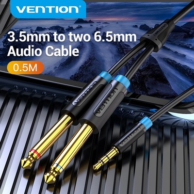 Dây Cáp Âm Thanh Vention 3.5mm Sang 6.35mm 1/8 Trs sang 6.35 mm 1/4 Ts Mono Y-C Chuyên Dụng