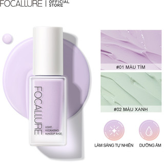  Focallure Kem Lót Trang Điểm Làm Sáng Da 3 Màu Tùy Chọn Chống Nước Tiện Dụng 
