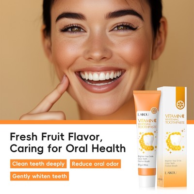 Laikou Vitamin C Kem Đánh Răng Làm Sạch Hơi Thở Làm Sạch Vết Bẩn Nha Khoa Làm Sáng 85g