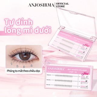 Không cần sử dụng keo-ANJOSIRMA Tự dính Lông mi dưới ! Rễ trong suốt Thân mỏng trong suốt Phong cách tự nhiên