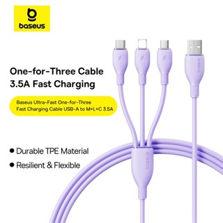 Cáp sạc nhanh Baseus 3.5A siêu nhanh một trong ba USB-A sang M + L + C