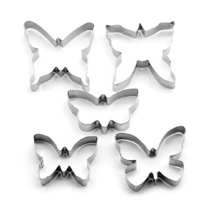 Ho Dễ Thương KittyTheme Shape Thực Phẩm Thép Không Gỉ Chống Dính Nướng 5 Chiếc