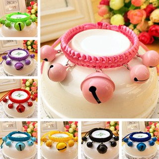 Vòng cổ chuông cho chó cưng, Vòng cổ chuông thú cưng có thể điều chỉnh, Chất liệu kim loại và nhựa, không cần sạc, Mặt dây chuyền gấu bông, Thích hợp cho mèo và chó nhỏ, Phụ kiện dễ thương