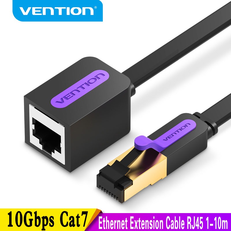 Cáp Nối Dài Vention Cat7 Ethernet Rj45 Cat7 / Cat6 Nam Sang Nữ Rj45 Ethernet Mở Rộng Adapter Cho PC 