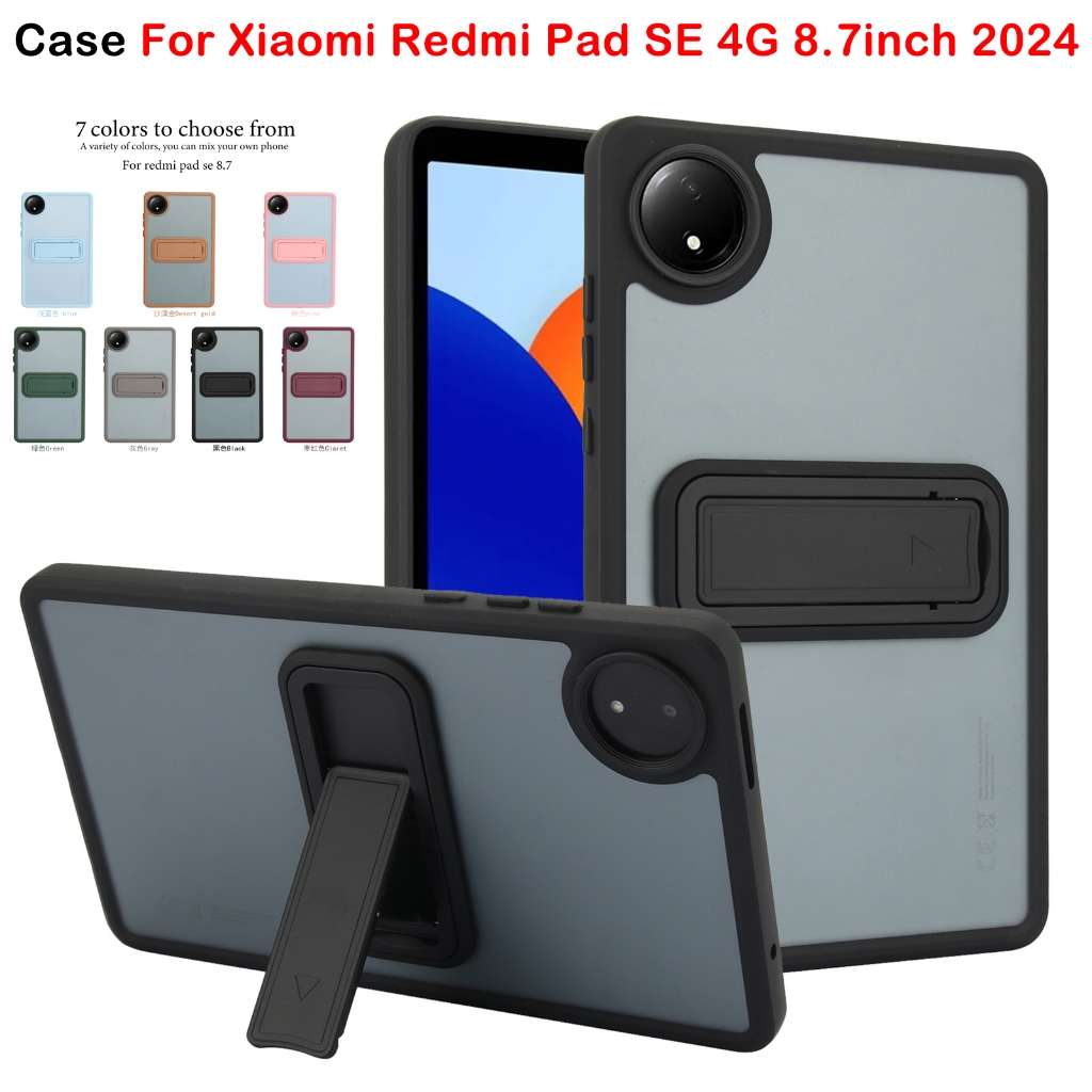 Dành Cho Redmi Pad SE 4G 8.7 inch 2024 Chất Lượng Cao TPU Chống Sốc Đứng Gấp Redmi Pad SE 4G 8.7 "Vỏ