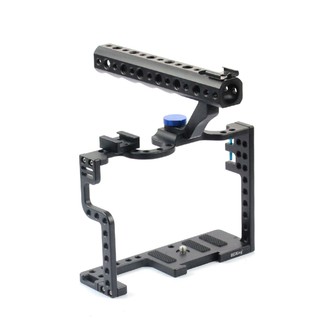 Bgning Tương thích wtih Lumix GH5 / GH5S Máy ảnh hợp kim nhôm Lồng ổn định giàn khoan có gắn giày lạnh