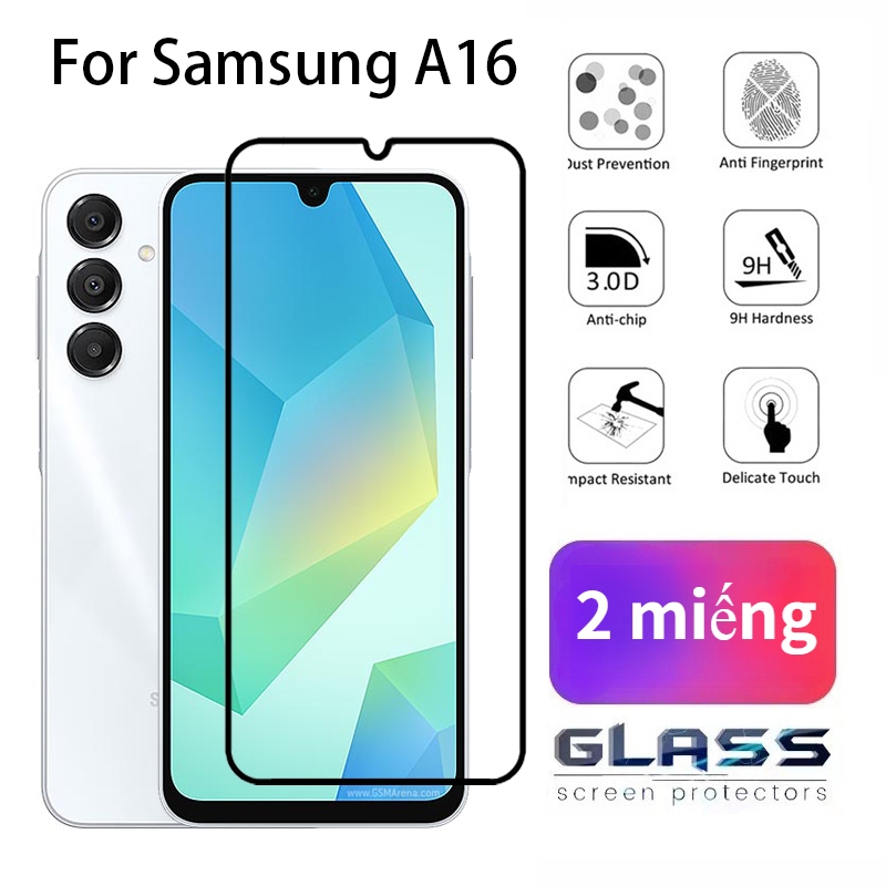 2 Chiếc Kính Cường Lực Samsung Galaxy A16 5G Bảo Vệ Màn Hình Kính Bảo Vệ Phim