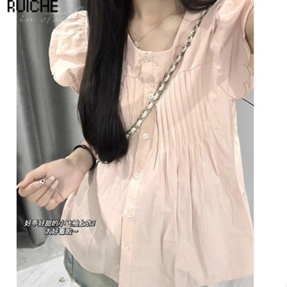 RUICHE áo sơ mi nữ áo kiểu babydoll hàn quốc Fashion Định hình xu hướng Tinh tế độc đáo WCS2451XHE 23Z240606