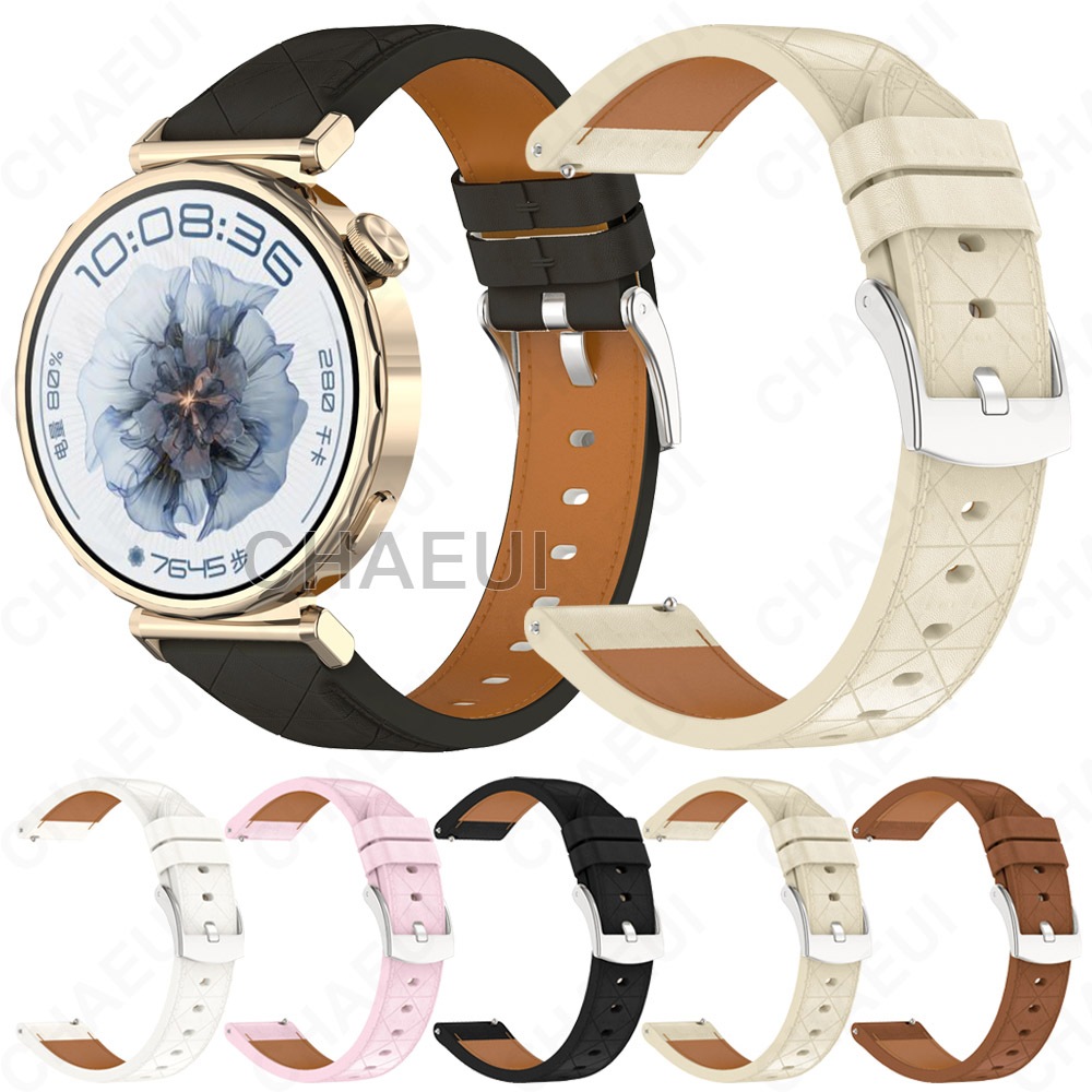 Dây đeo bằng da Vòng đeo tay Phụ kiện dây đeo cổ tay cho Huawei Watch GT6 41mm / GT5 41mm / GT4 41mm