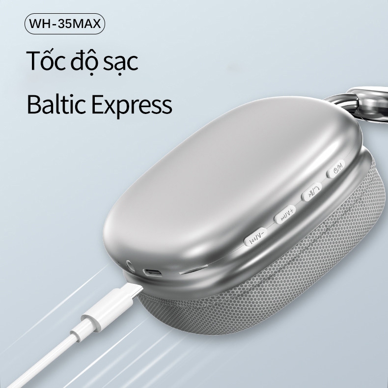 Tai nghe Bluetooth SPRISE WH35 bạc HiFi không dây chụp tai có Mic chơi game / Âm nhạc có thể gập lại qua tai Tai nghe thể thao TF / AUX | BigBuy360 - bigbuy360.vn