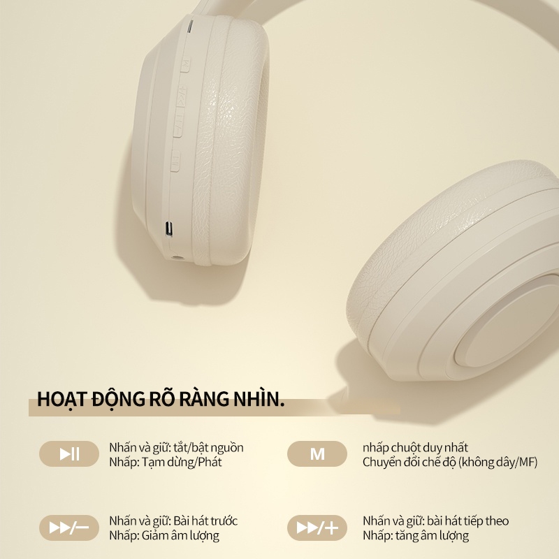 Tai nghe bluetooth SPRISE chụp tai không dây cao cấp đầy màu sắc chống tiếng ồn có thể gập lại Chơi game có Mic | BigBuy360 - bigbuy360.vn