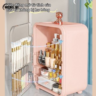 Meng NI Hộp đựng mỹ phẩm Máy tính để bàn bụi và chăm sóc da Hộp lưu trữ sản phẩm Tủ quần áo Kệ
