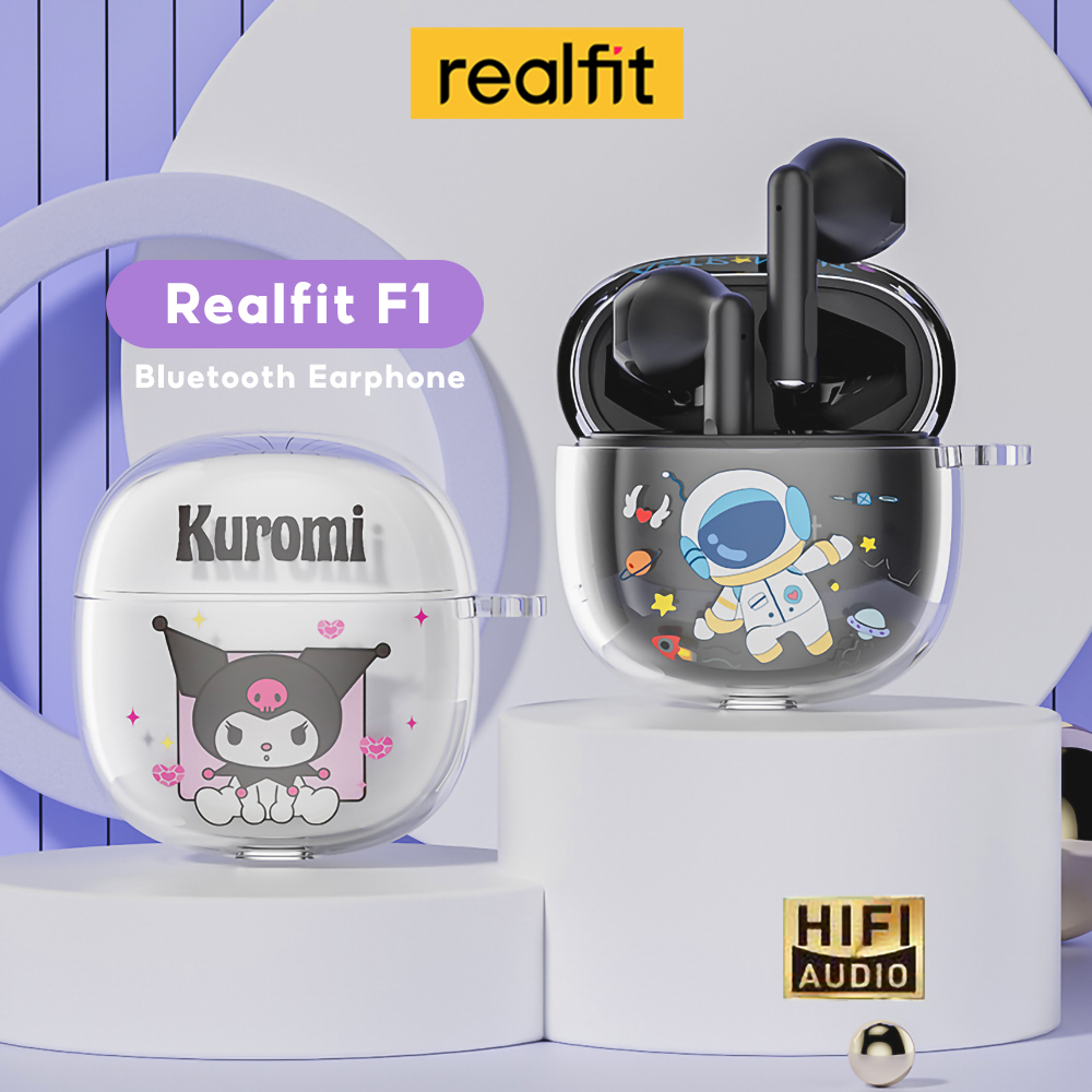 Tai nghe Bluetooth Realfit F1 Tai nghe không dây dễ thương với micrô