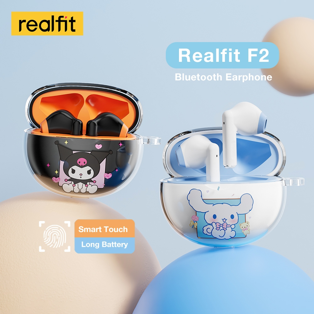 Tai Nghe bluetooth 5.3 Không Dây realfit f2 tws Kèm Hộp Đựng Ốp