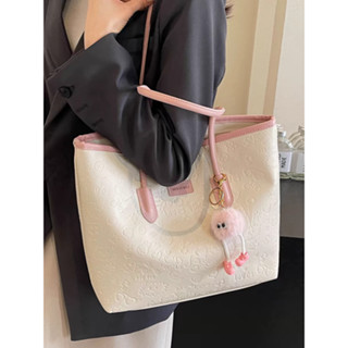 Lingdie Túi đeo vai nữ sức chứa lớn đi lại túi tote sinh viên thời trang đa năng