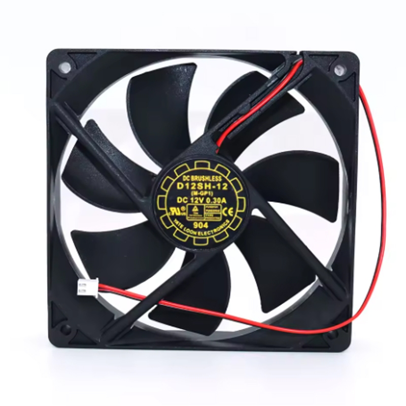 Quạt làm mát điện khung gầm im lặng D12SH-12 12V 0.3A 12025 12cm mới