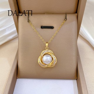 Đà Lạt Rỗng Tổ Chim Ngọc Trai Full Kim Cương Ánh Sáng Sang Trọng Tuyệt Đẹp Vòng Cổ Nữ Phù Hợp Với Xương Đòn Dây Xích Thép Titan