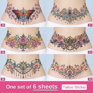 Xóa được Thời Trang Đẹp Nhiều Màu Sắc Hoa Họa Tiết Lớn Hình Xăm Miếng Dán Chống Thấm Nước Diện Tích Lớn Che Bụng Hình Xăm Hình Dán Thích Hợp Cho Bé Gái Miếng Dán Eo Miếng Dán Hình Xăm Bụng Họa Tiết Lớn Hình Xăm Bao Da Dấu Căng