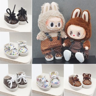 Giày Labubu (3.8 * 2.3cm) Giày Crybaby cho 15cm 17cm Labububu V1 V2 milan nhỏ có ghế quần áo búp bê macaron Phụ kiện giày