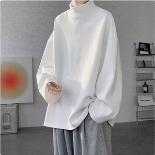 2025 Áo sweater cổ lọ nam nữ dáng rộng phong cách Hàn Quốc cho cặp đôi áo nữ dài tay cổ lọ màu trơn plus size M-5XL