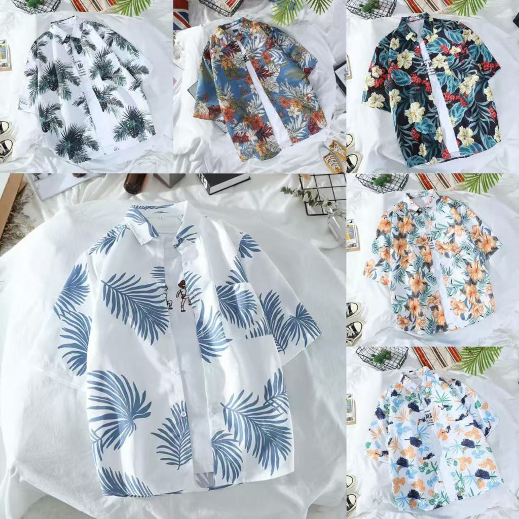 M-3XL Nam Retro Hoa Hawaii Áo Sơ Mi Nam Tay Ngắn M-3XL 100 Loại 2