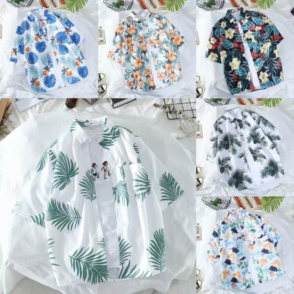 M-3XL Nam Retro Hoa Hawaii Áo Sơ Mi Nam Tay Ngắn M-3XL 100 Loại 3