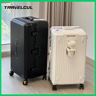 Travelcul Vali Hành Lý 20 / 24 / 28Inch 5 Bánh Xe Nhôm Hành Lý Du Lịch Có Giá Đỡ Cốc Kích Thước Lớn