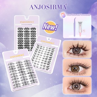 Hộp Lông Mi Giả ANJOSIRMA 360 Độ Tự Nhiên 10-13mm Có Thể Tái Sử Dụng/eyelashes/mi giả lúa mì/Có keo