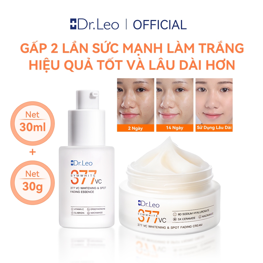 [Combo 1+1] Bộ Kem Dưỡng Trắng Da Mặt Dr.Leo SymWhite 377 Hỗ trợ mờ thâm dưỡng da trắng sáng phù