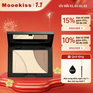 Bảng Khối Mooekiss Phấn Bắt Sáng Bảng Trang điểm Tự Nhiên Lâu Trôi Chống Nước 16.5g