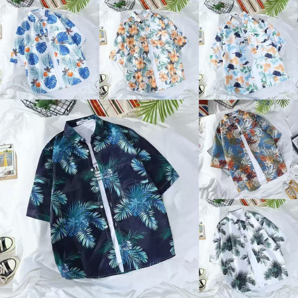 M-3XL Nam Retro Hoa Hawaii Áo Sơ Mi Nam Tay Ngắn M-3XL 100 Loại 2