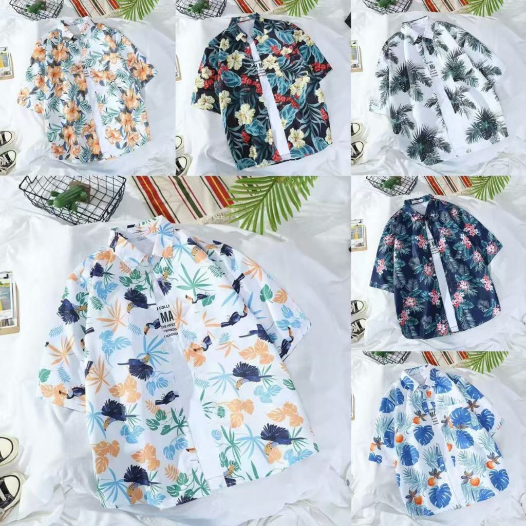 M-3XL Nam Retro Hoa Hawaii Áo Sơ Mi Nam Tay Ngắn M-3XL 100 Loại 2