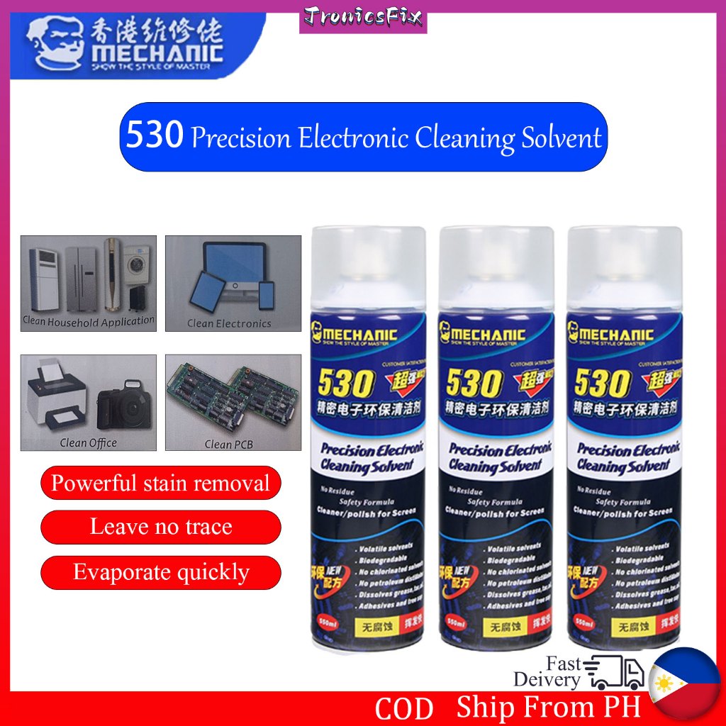 Máy làm sạch tiếp xúc điện tử Mechanic 530 550ml cho công cụ sửa chữa bảng điều khiển điện thoại di 