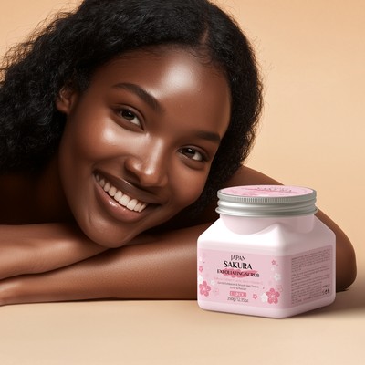 Laikou Sakura Tẩy Tế Bào Chết Toàn Thân Làm Mềm Da Nhẹ Nhàng Làm Sáng Da Màu 350g