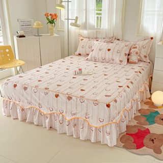 Bộ Ga Trải Giường Bằng cotton In Họa Tiết Hoa Tối Giản Kích Thước 1m5 1m8 2m