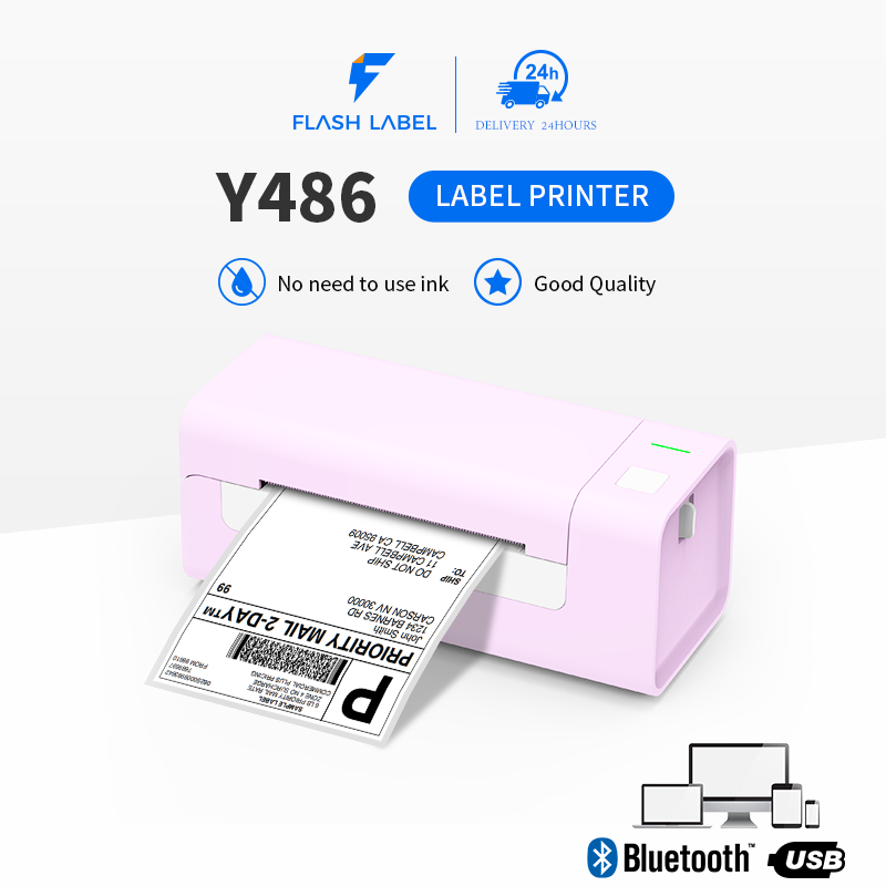  Máy in nhiệt FlashLabel  Khổ A6  kết nối Bluetooth In Đơn Hàng bằng Điện Thoại sàn TMĐT Tem Mã Vạch 