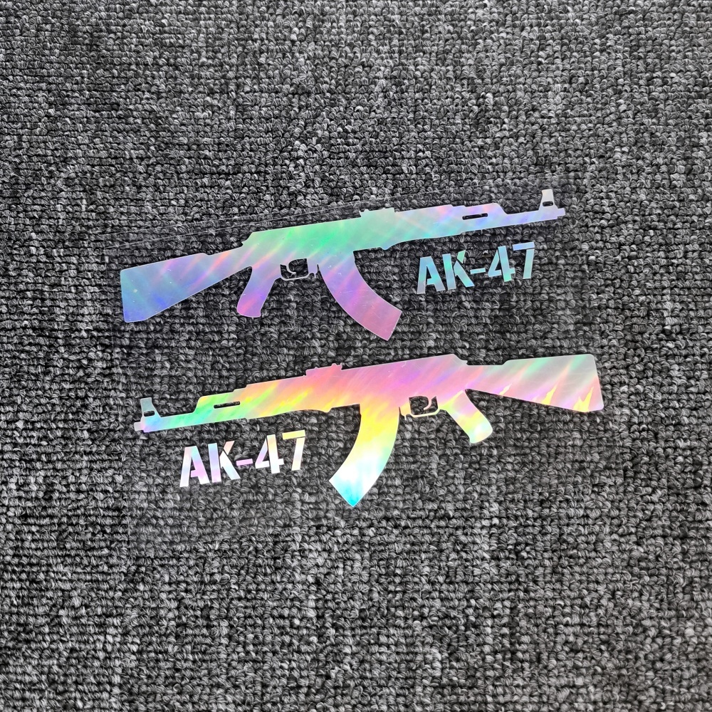 Xe Dán AK47 Súng Trường Tấn Công Kalashnikov Ngộ nghĩnh Phản Quang Đề Can Cho Kính Chắn Gió Cản Cốp 