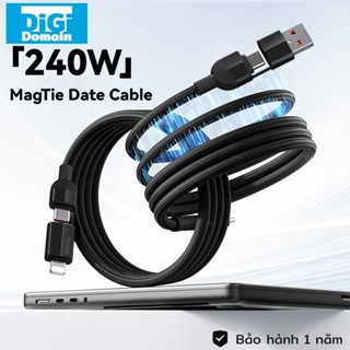 240w 4 trong 1 PD 27W Cáp hút từ tính chống cuộn dây Type-C sang Type-C Dây sạc nhanh cho iphone Samsung Xiaomi OPPO Vivo Redmi