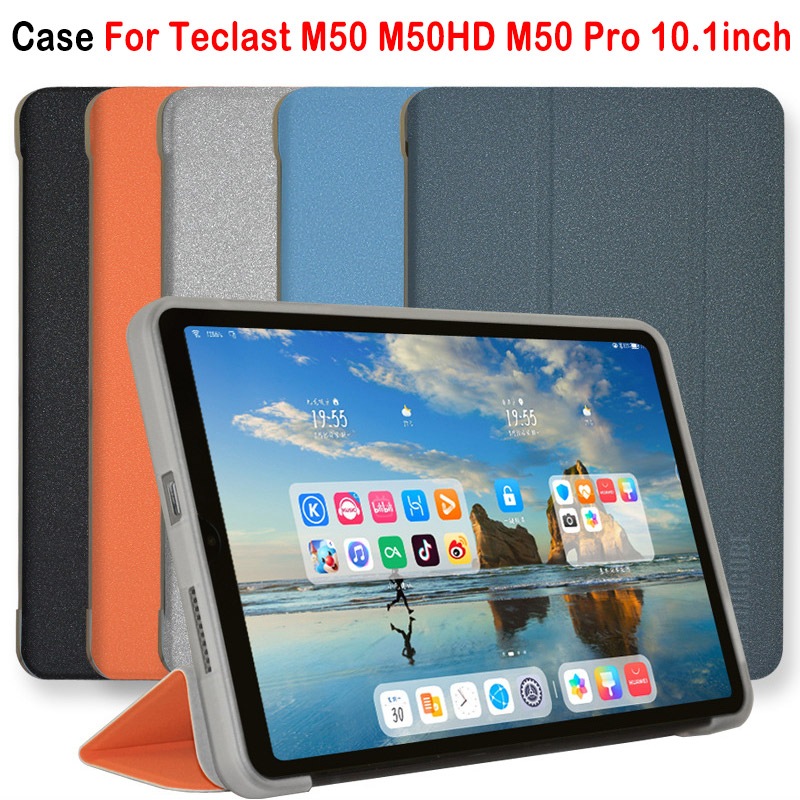 Dành Cho Teclast M50 M50HD M50 Pro 10.1 Inch Da PU Chất Lượng Cao Chống Sốc Đứng Flip Cover Teclast 