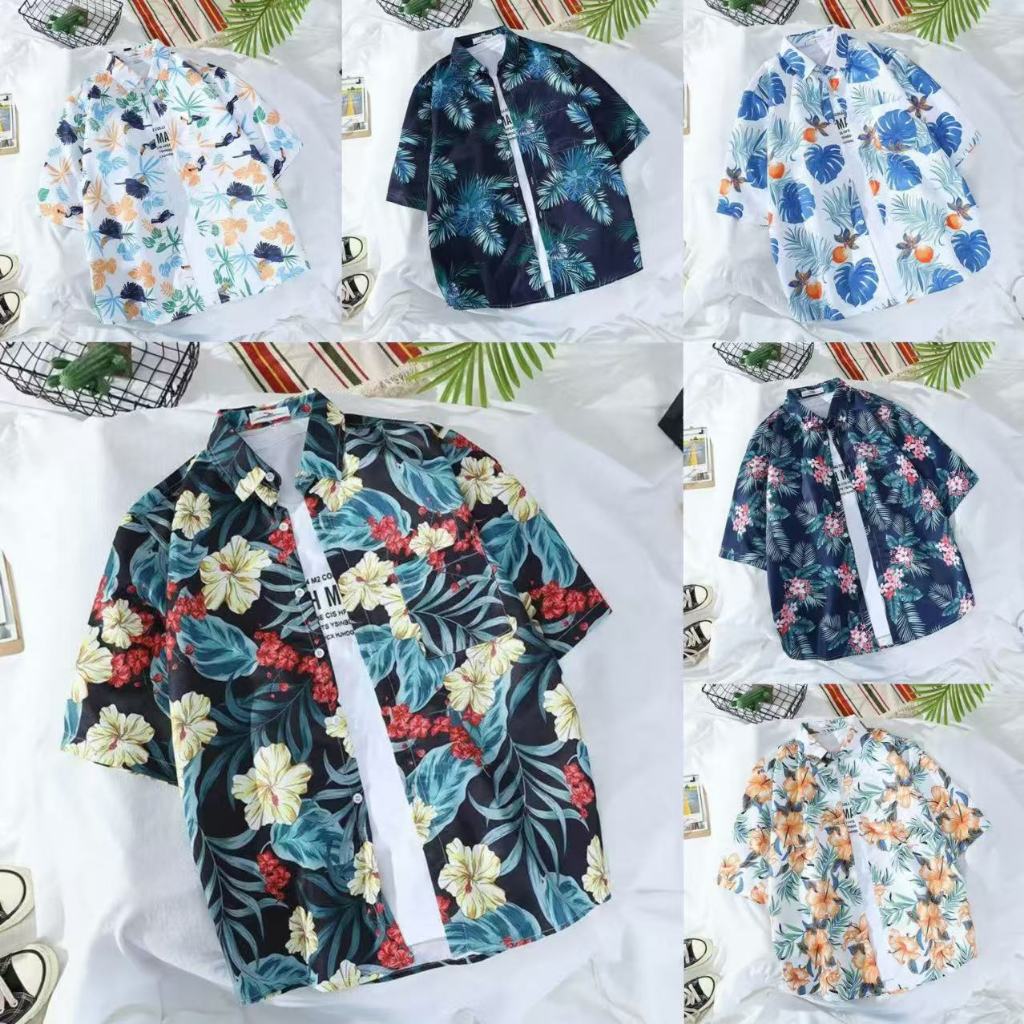 M-3XL Nam Retro Hoa Hawaii Áo Sơ Mi Nam Tay Ngắn M-3XL 100 Loại 2