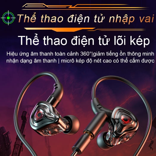 Tai nghe nhét tai SPRISE G59 có dây Chơi Game Bass Với Mic Kép Khử Tiếng Ồn HiFi PC Để Bàn Đa Năng 3.5mm/TypeC | BigBuy360 - bigbuy360.vn