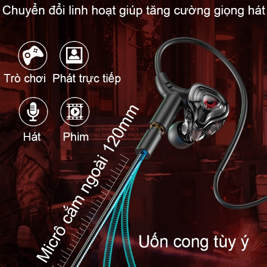 Tai nghe nhét tai SPRISE G59 có dây Chơi Game Bass Với Mic Kép Khử Tiếng Ồn HiFi PC Để Bàn Đa Năng 3.5mm/TypeC | BigBuy360 - bigbuy360.vn